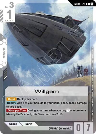 willgem GD04-129 Phantom Aria Gundam card