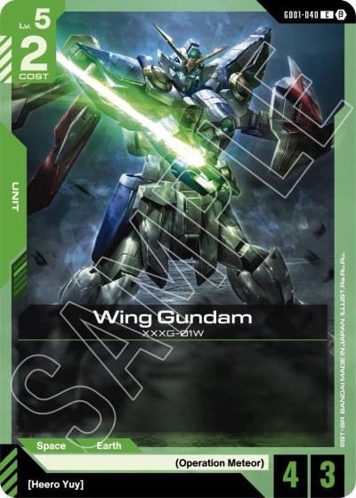 Wing Gundam GD01-040 Edition Beta Gundam card
