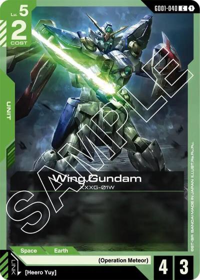 Wing Gundam (GD01-040) GD01-040 Newtype Rising Gundam card