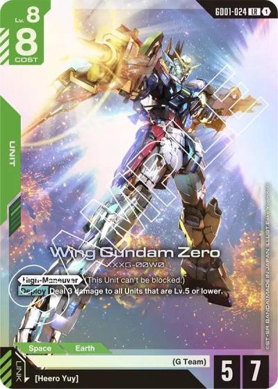 Wing Gundam Zero GD01-024 Newtype Rising Gundam card