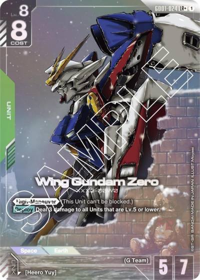 Wing Gundam Zero (LR+) GD01-024 Newtype Rising Gundam card