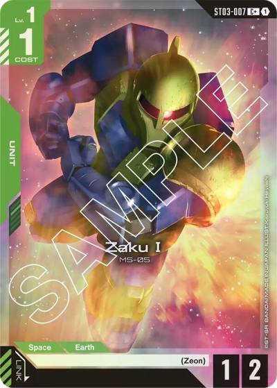 Zaku I (C+) ST03-007 Starter Deck 03: Zeon's Rush Gundam card