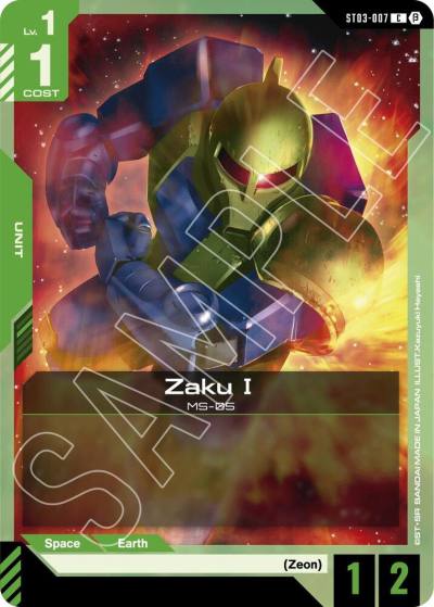 Zaku I ST03-007 Edition Beta Gundam card