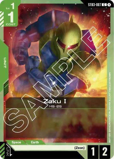 Zaku I ST03-007 Starter Deck 03: Zeon's Rush Gundam card