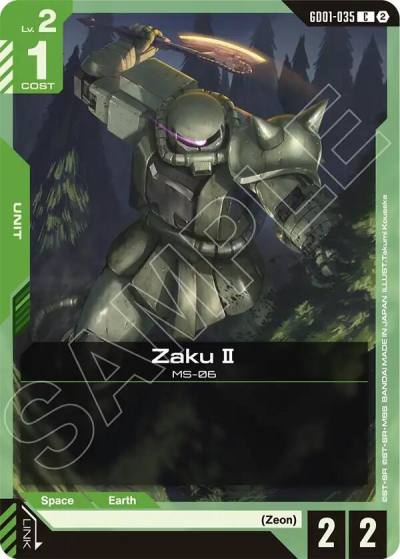 zaku ii GD01-035 Deck Build Box Freedom Ascension Gundam card