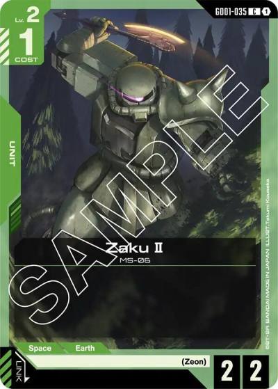 Zaku II GD01-035 Newtype Rising Gundam card