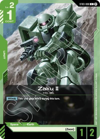 Zaku II ST03-008 Edition Beta Gundam card