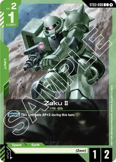 Zaku II ST03-008 Starter Deck 03: Zeon's Rush Gundam card