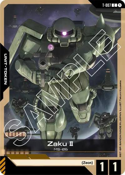 Zaku II (T-007) Token T-007 Newtype Rising Gundam card