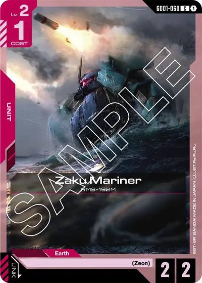 Zaku Mariner GD01-060 Newtype Rising Gundam card