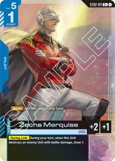 Zechs Merquise (C+) ST02-011 Starter Deck 02: Wings of Advance Gundam card