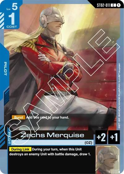Zechs Merquise ST02-011 Starter Deck 02: Wings of Advance Gundam card