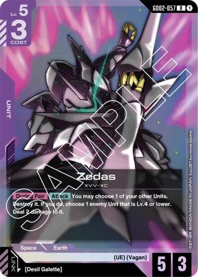 Zedas GD02-057 Dual Impact Gundam card