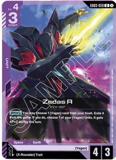 Zedas R GD03-059 Starter Deck 06: Clan Unity Gundam card